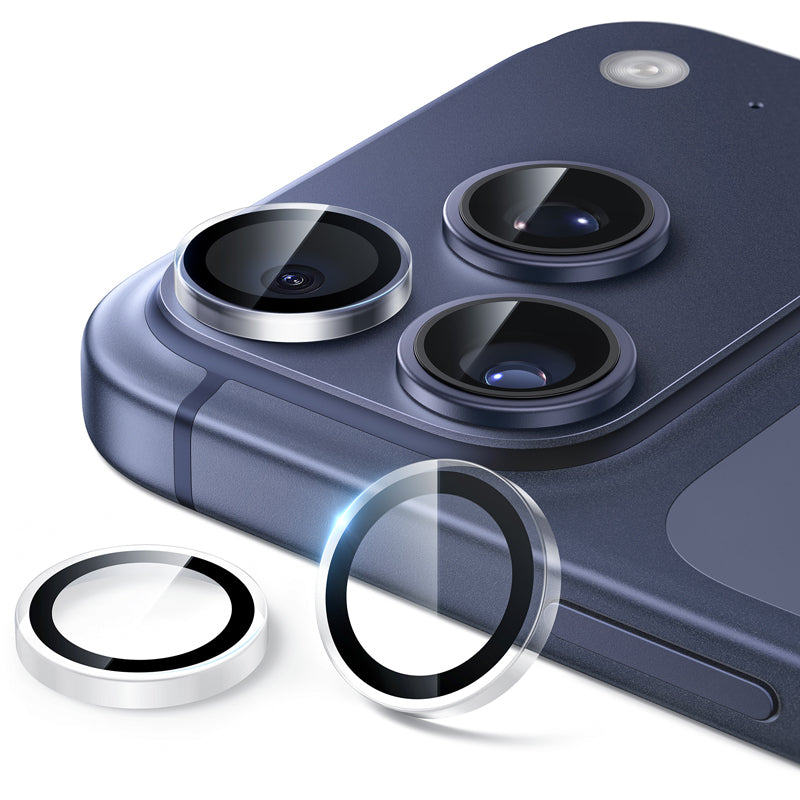 NIMASO iPhone 17/Pro/Pro Max/Air用 カメラフィルム 黒縁取り ガイド枠付き 1/2セット (1枚/4枚/6枚入り) 6色