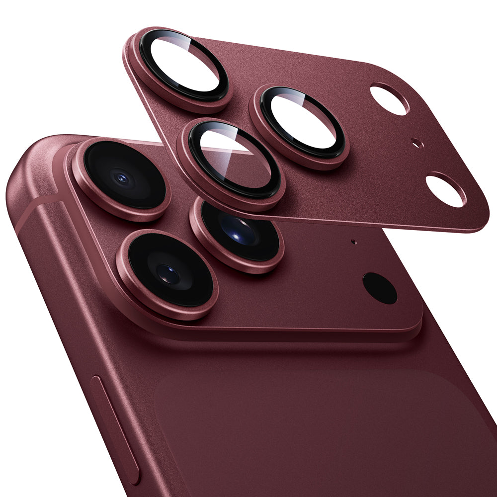 アルミ合金 カメラカバー レンズ全体保護 高透明 9H強化ガラス 耐衝撃 ケース干渉なし iPhone 17/18シリーズ用