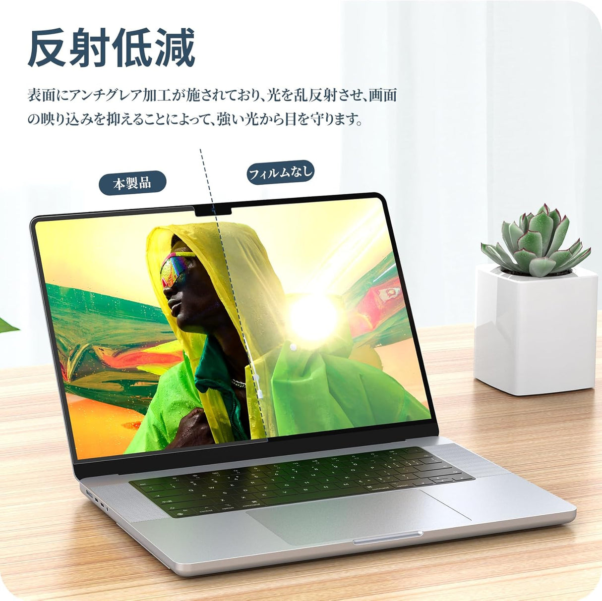 NIMASO アンチグレアフィルム MacBook Pro 14インチ 2021/23/24モデル用 指紋防止 傷防止 簡単貼り付け 1枚入り