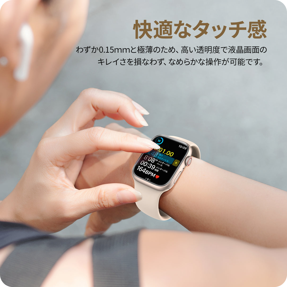 NIMASO フィルム Apple Watch series 11(2025)/ 10(2024) 42mm対応 高感度タッチ 指紋防止 気泡レス【6枚組】