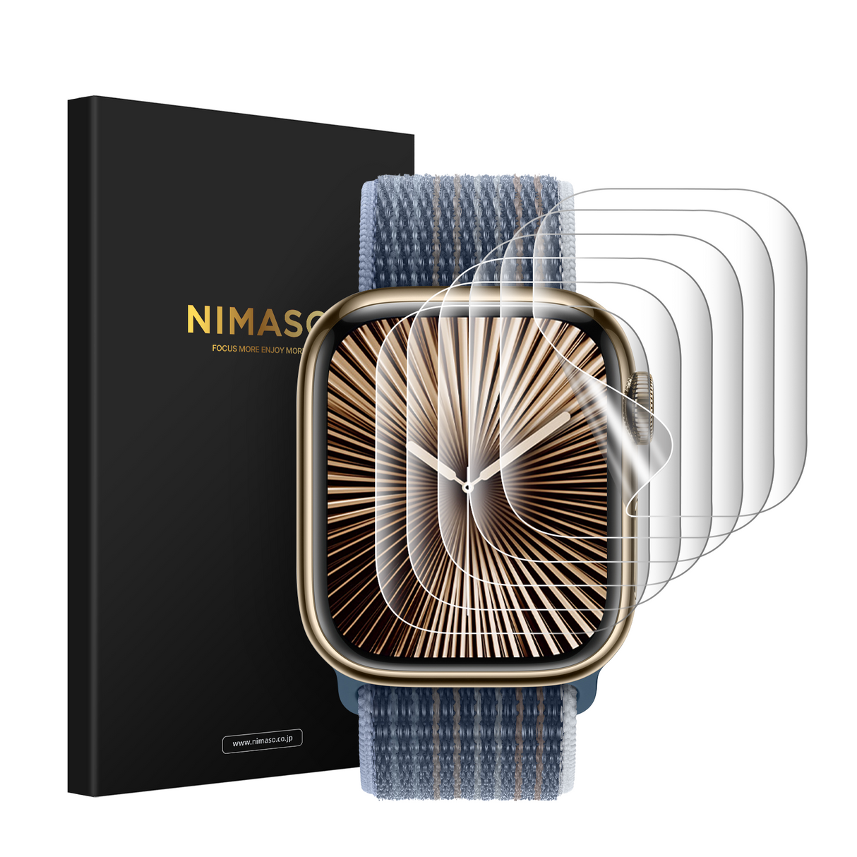 NIMASO フィルム Apple Watch Series 10 46mm 対応 アップルウォッチ 保護 フィルム 6枚入り