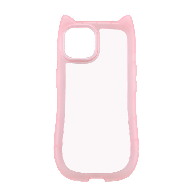 ピンク かわいい女の子 iphone15ケース