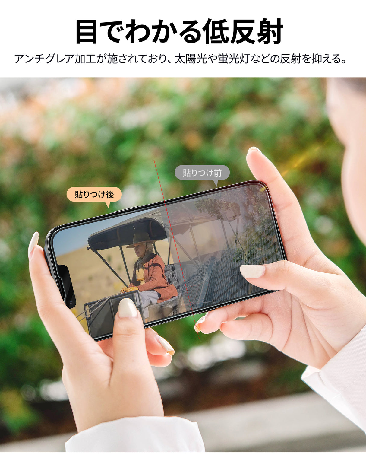 NIMASO iPhone 16e/14/13 Pro/13 アンチグレア ガラスフィルム 反射防止 自動除塵ガイド枠付き【2枚】