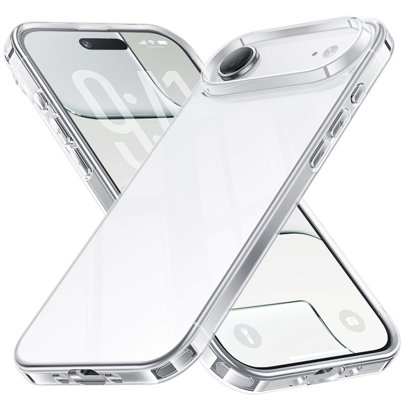 NIMASO iPhone 17/Pro/Pro Max/Air用 ケース クリア/マット 強化ガラス 9H硬度 耐衝撃 黄変防止(氷晶シリーズ)