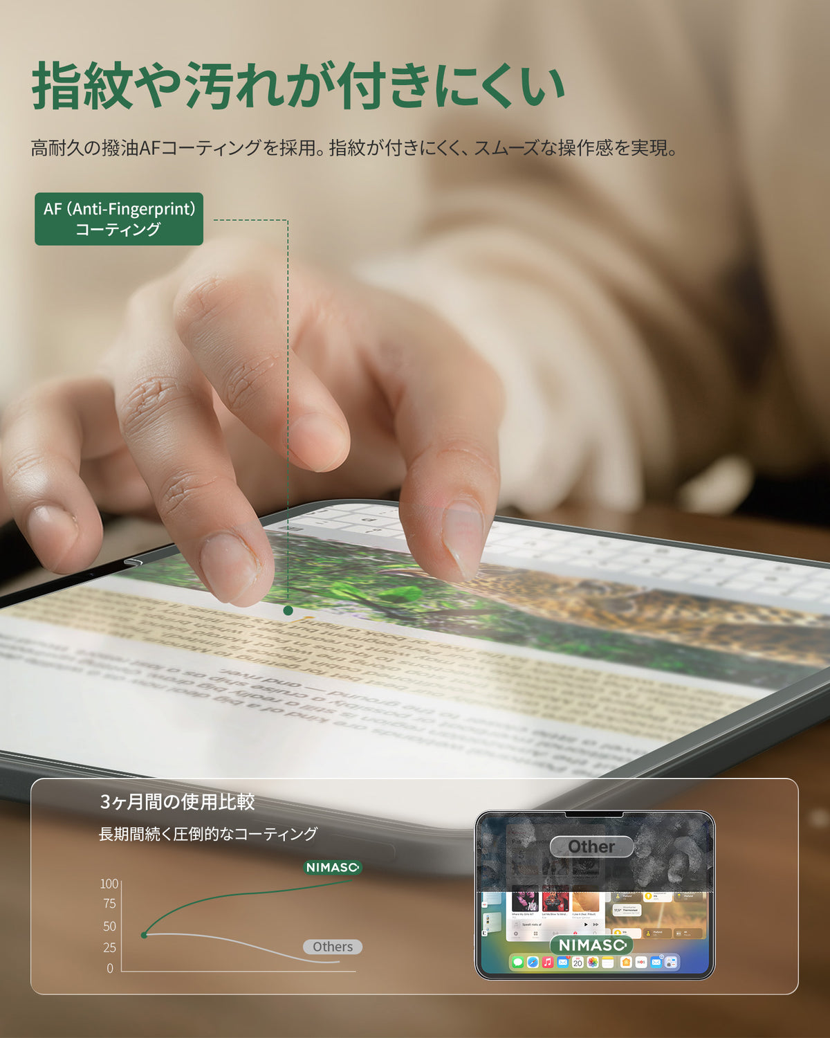 アンチグレアガラスフィルム iPad mini8(A20 Pro)用 2026年(8.5インチ) 保護フィルム 反射防止 指紋防止 1枚セット