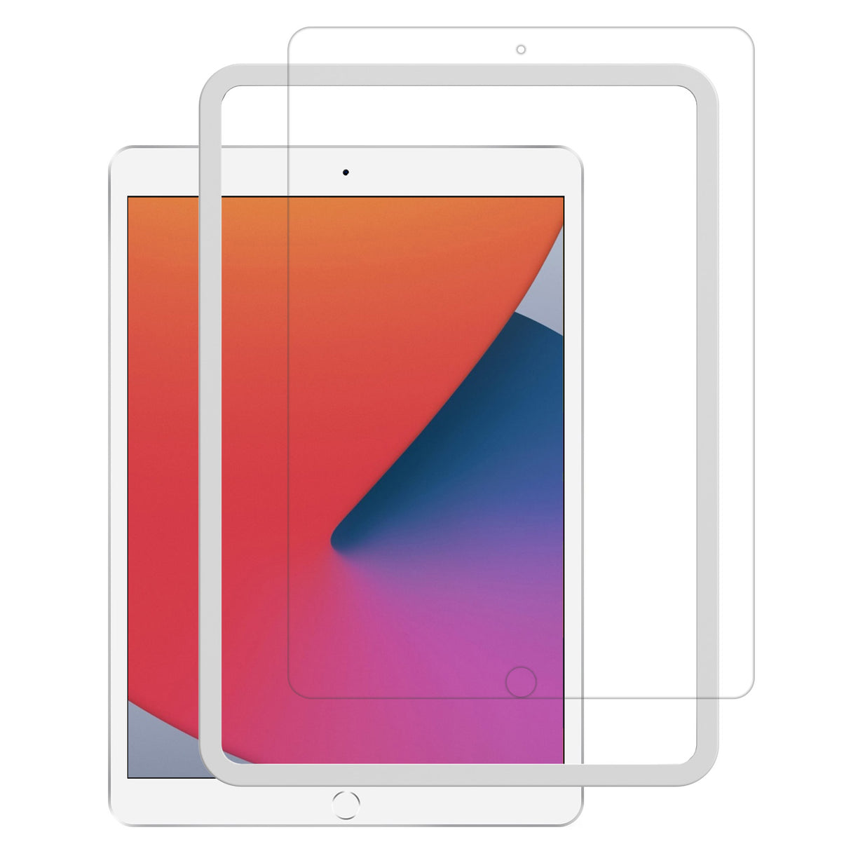 NIMASO Glass Film for iPad 10.2 (7th-9th Generation) High Gloss with Guide Frame, Pack of 1