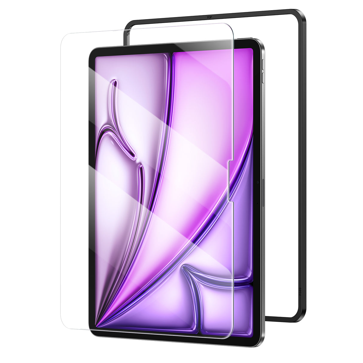 NIMASO iPad Air 13 インチ 2025(M3)/2024(M2)用 ガラスフィルム ガイド枠付き