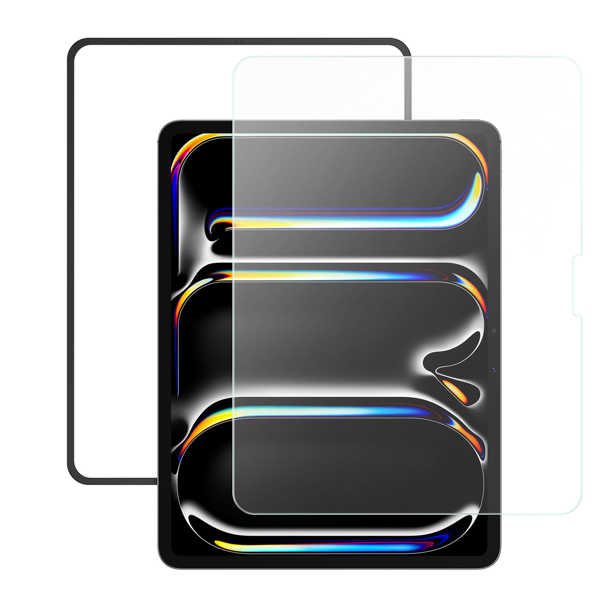 NIMASO アンチグレアガラスフィルム iPad Pro 13 インチ 2024 M4用 フィルム ガイド枠付き