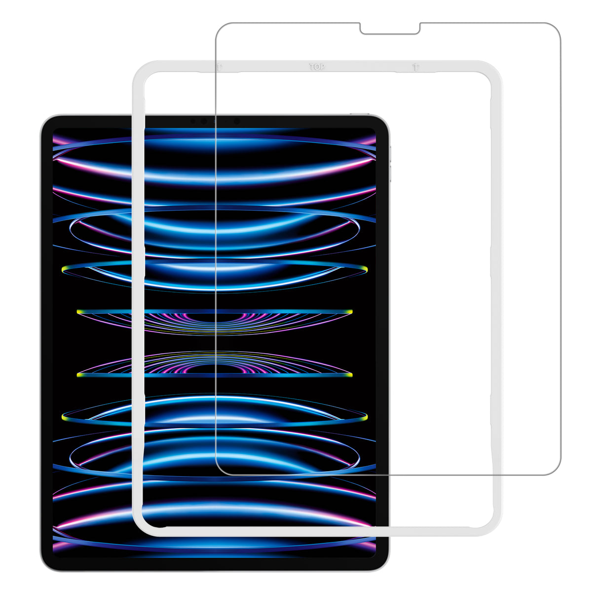 NIMASO ガラスフィルム iPad Pro(第1/2/3/4世代)/iPad Air(第4/5世代)用 高光沢 ガイド枠付き 1枚入り