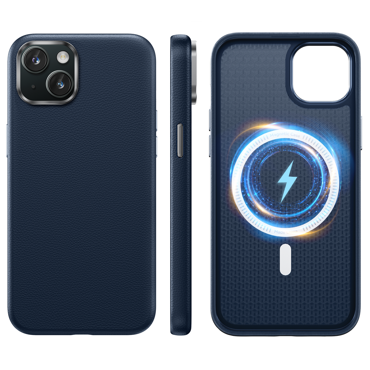 iPhone 15用 MagSafe対応【レザーケース】