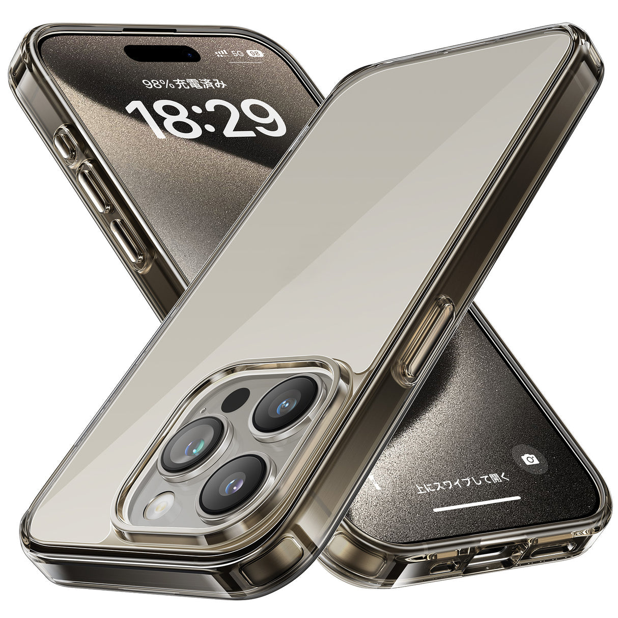 NIMASO ケース iPhone 15/Plus/Pro/Pro Max用 クリア 保護ケース 黄変防止 スマホケース