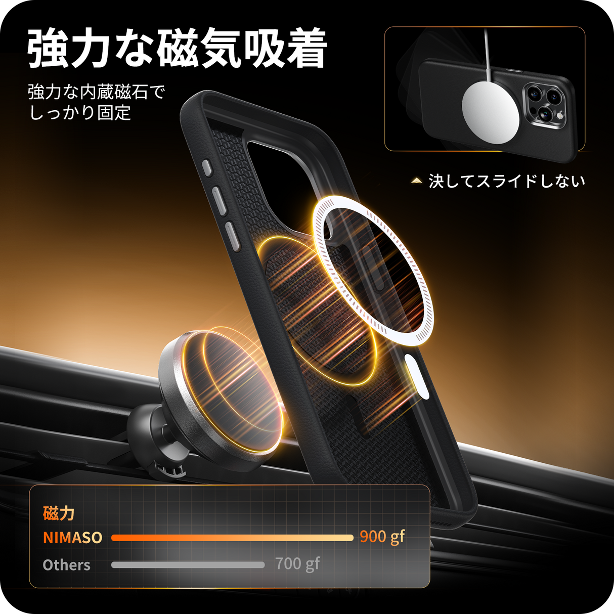 iPhone 15/15 Pro/15 Pro Max用 MagSafe対応