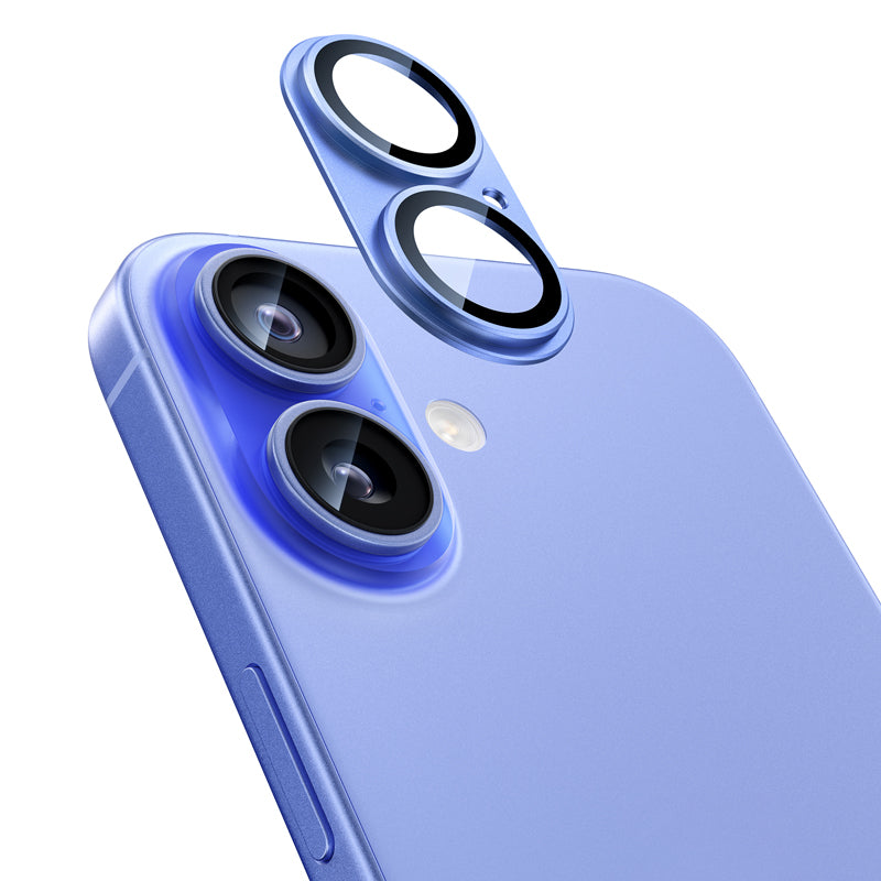 NIMASO iPhone 16/Plus/Pro/Pro Max用 カメラフィルム アルミ合金製+9Hガラス 1枚/2枚セット