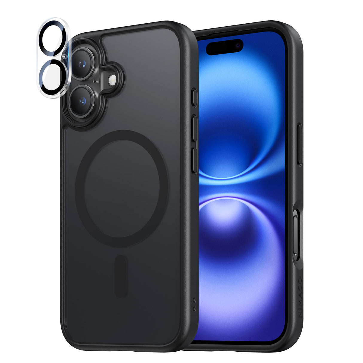 iPhone 16用ケース+カメラフィルム MagSafe対応 マット仕上げ