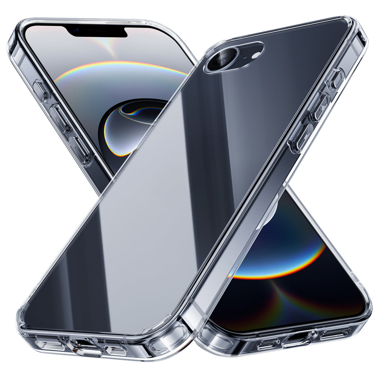 iPhone 16e クリアケース 背面ガラス