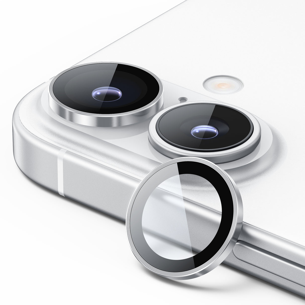 NIMASO iPhone 17/Pro/Pro Max/Air用 カメラフィルム 黒縁取り ガイド枠付き 1/2セット (1枚/4枚/6枚入り) 6色