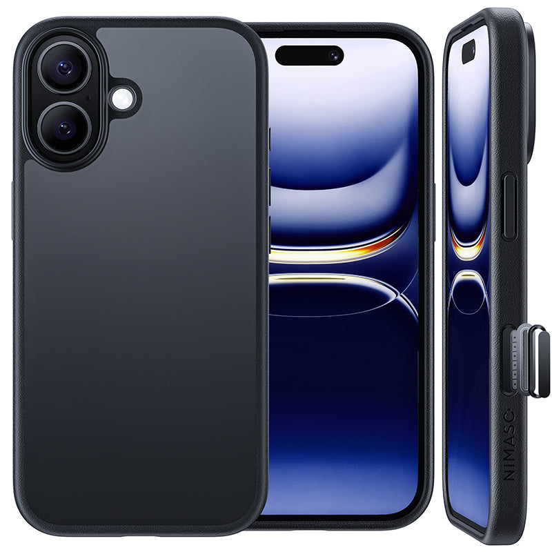 NIMASO iPhone 17 ケース 半透明 耐衝撃 ストラップホール付き おしゃれ 人気