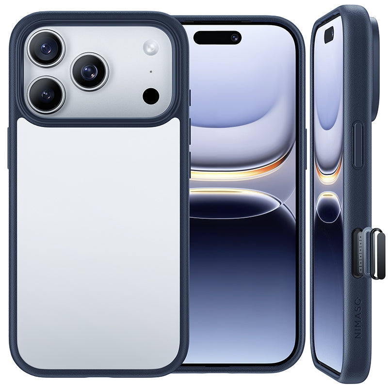 NIMASO iPhone 17 ケース 半透明 防衝撃 ストラップホール付き 高級感