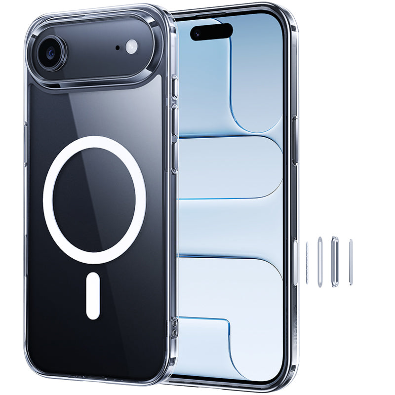 NIMASO iPhone 17/Pro/Pro Max/Air用ケース クリア MagSafe対応 黄変防止 指紋防止 耐衝撃(氷星シリーズ)