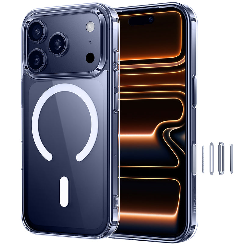 NIMASO iPhone 17/Pro/Pro Max/Air用ケース クリア MagSafe対応 黄変防止 指紋防止 耐衝撃(氷星シリーズ)