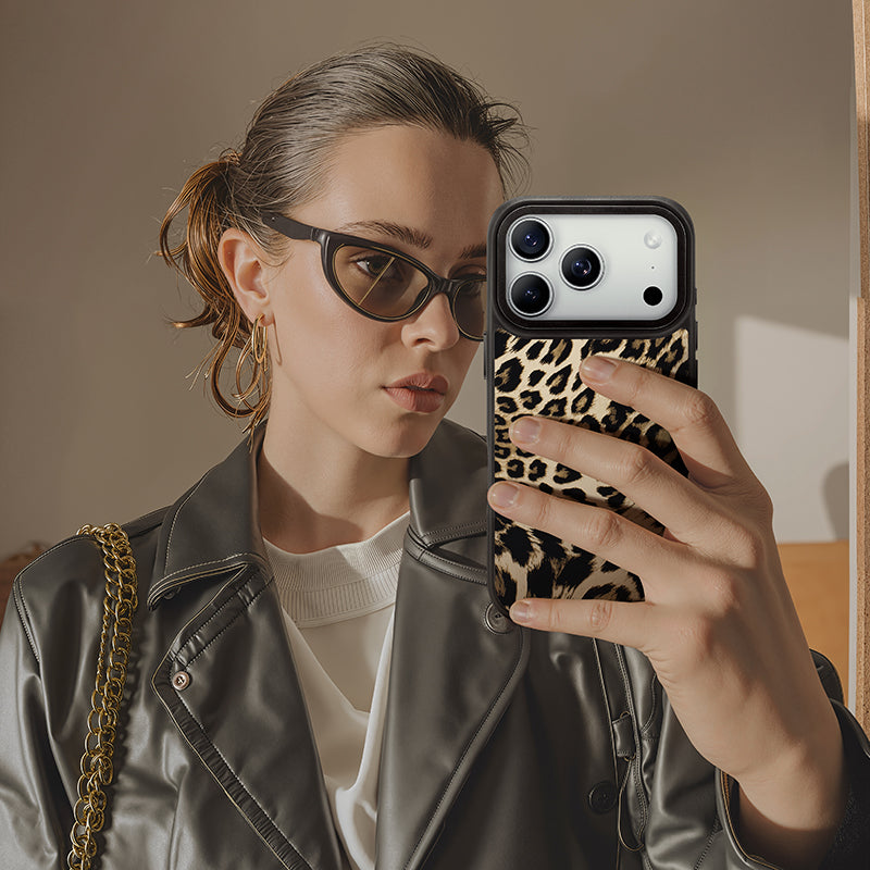 NIMASO iPhone 17 Pro ケース チーター柄 ワイヤレス充電対応 おしゃれ