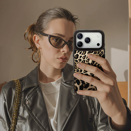 NIMASO iPhone 17 Pro ケース チーター柄 ワイヤレス充電対応 おしゃれ