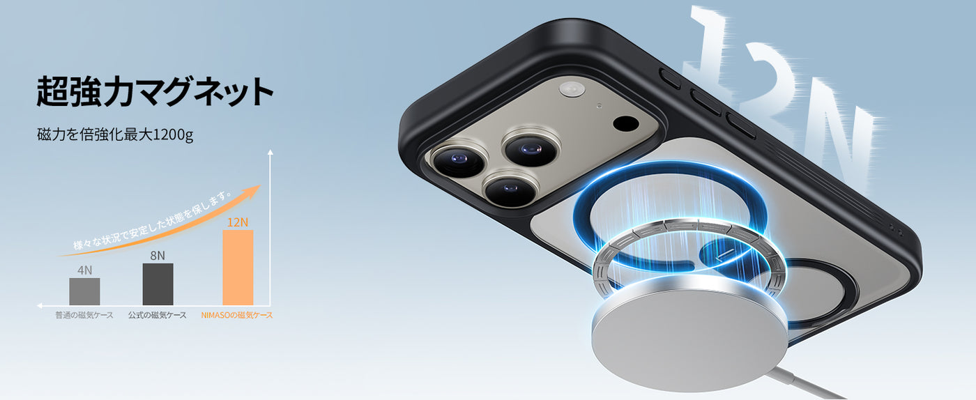 NIMASO iPhone 17 ケース かっこいい 防衝撃