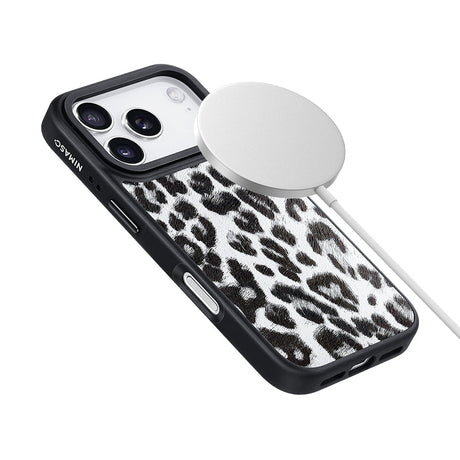 iPhone 17 Air ケース MagSafe対応 おしゃれ ワイヤレス充電対応 ユキヒョウ柄