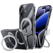 NIMASO iPhone 17 ケース 360°回転スタンド 高耐久