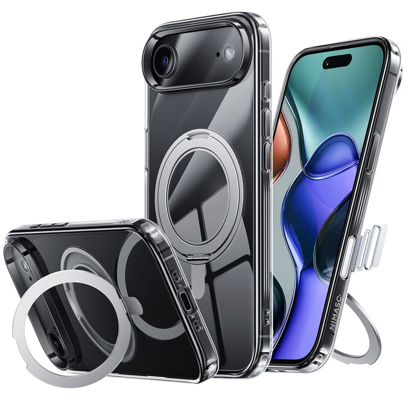 iPhone 17 ケース 360°回転スタンド 防水