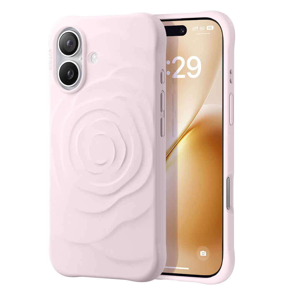 NIMASO iPhone 17 Pro Max ケース おしゃれ 花柄 シリコン 立体感