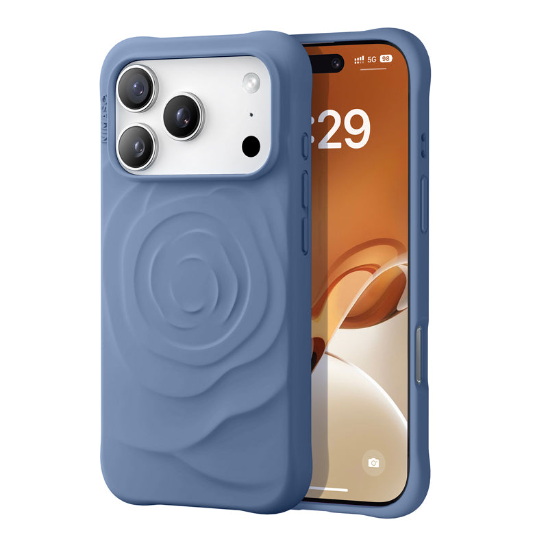 NIMASO iPhone 17 Air ケース 耐衝撃 立体感 花柄 さらさら手触り