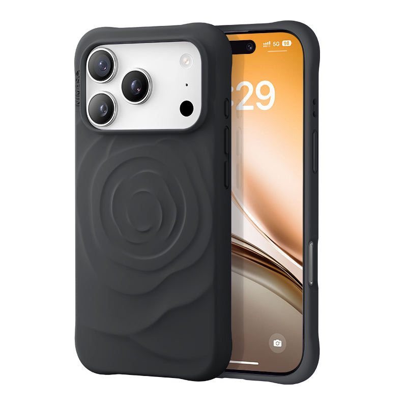 NIMASO iPhone 17 Pro ケース MagSafe対応 花柄 シリコン 耐衝撃