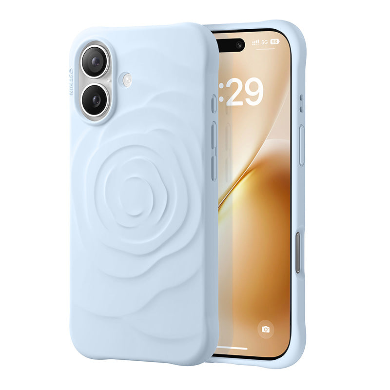 NIMASO iPhone 17 ケース かわいい シリコン MagSafe対応 花柄 耐衝撃