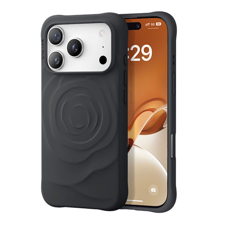 NIMASO iPhone 17 Pro Max ケース シリコン 立体感 おしゃれ 花柄