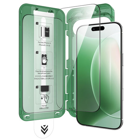 iPhone17 トゥルーカラー 強化ガラス 黒縁あり