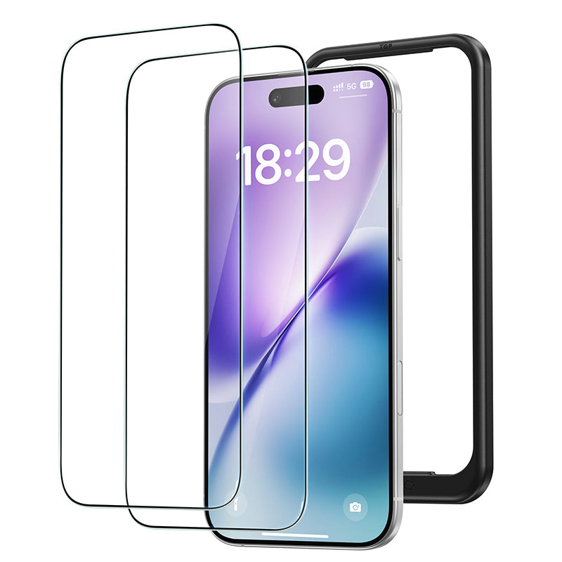 iPhone 17 Air 強化ガラスフィルム 黒縁 耐衝撃 全面保護