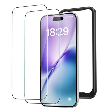 iPhone 17 Air 強化ガラスフィルム 黒縁 耐衝撃 全面保護