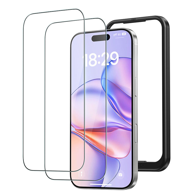 NIMASO iPhone 17 Pro フィルム 黒縁 全面保護 強化ガラス