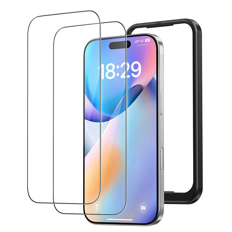 iPhone 17 Pro Max フィルム 強化ガラス 耐衝撃 黒縁あり