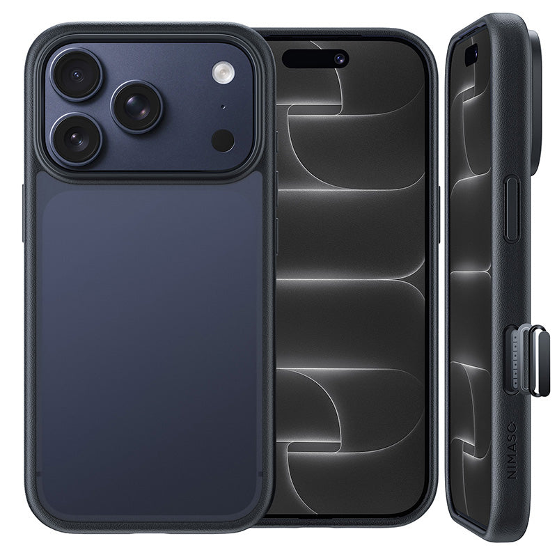 NIMASO Case for iPhone 17/Pro/Pro Max/Air, Semi-Transparent, Shockproof, Wireless Charging, with Strap Hole (Kuroba Series)