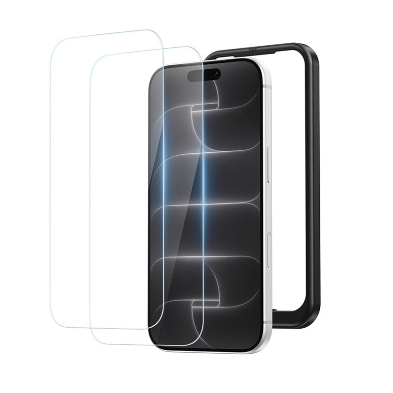 NIMASO Tempered Glass Film for iPhone 17/Pro/Pro Max/Air, Shockproof, with Guide Frame (2-Pack)