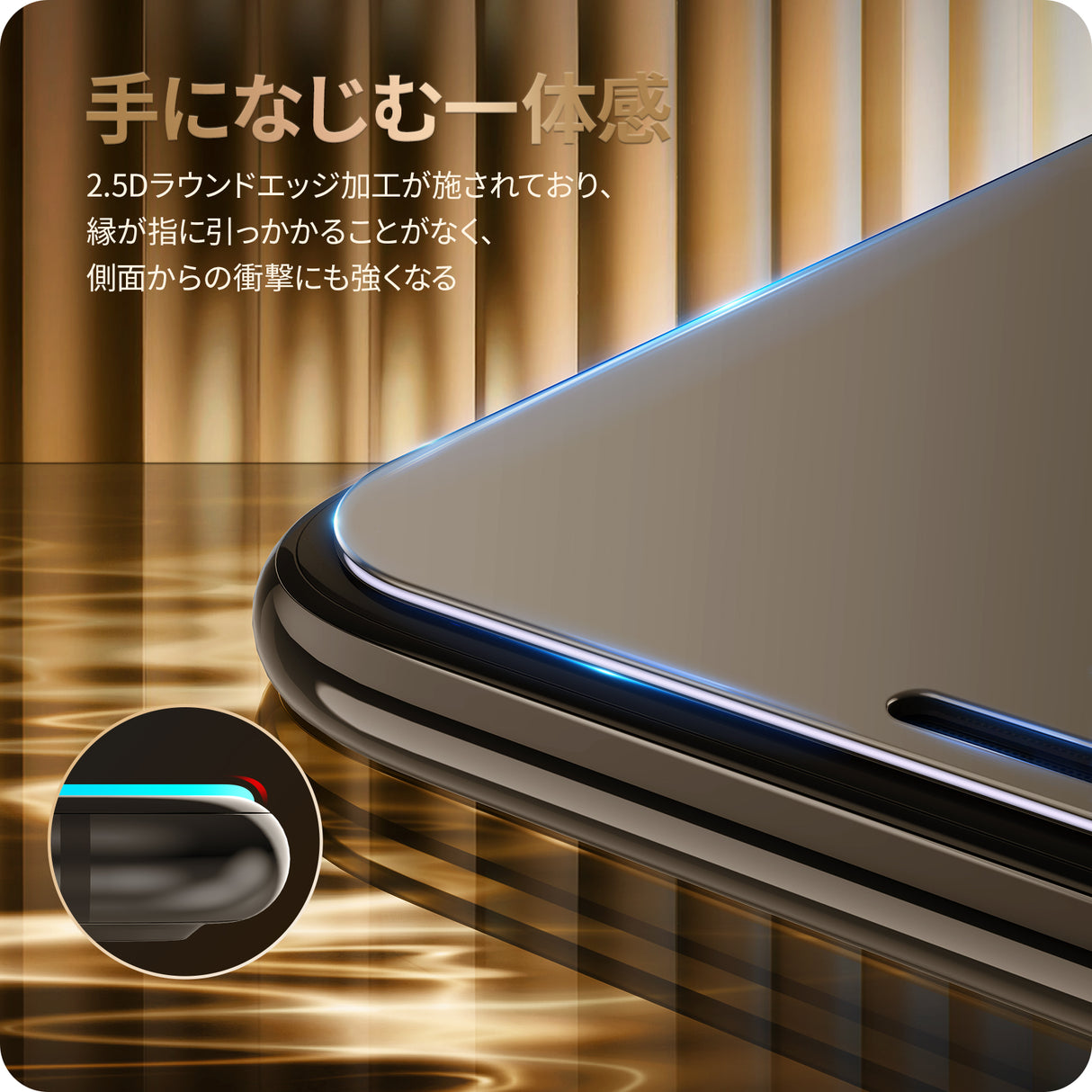 NIMASO ガラスフィルム iPhone 11/11 Pro Max/XR/XS Max用 高光沢 ガイド枠付き 2枚入り