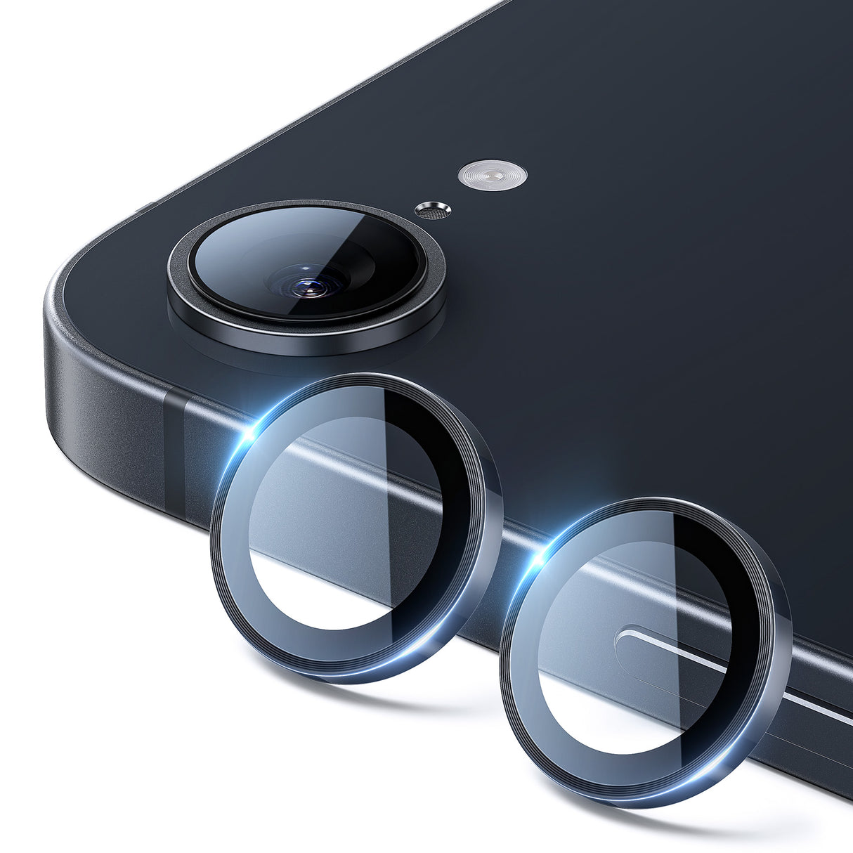 iPhone 16e カメラフィルム 耐衝撃 高透過率 アルミ合金リング