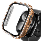 NIMASO Apple watch 11/10/9/8/7/6/5/4/SE3/SE2/SE 対応 キラキラ保護カバー＋ガラスフィルム 一体型 防水防塵 1点セット