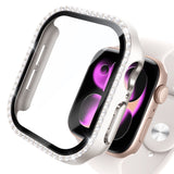 NIMASO Apple watch 11/10/9/8/7/6/5/4/SE3/SE2/SE 対応 キラキラ保護カバー＋ガラスフィルム 一体型 防水防塵 1点セット