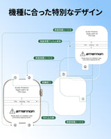 NIMASO Apple Watch Series 11/10/9/8/7 42/45/46mm用保護カバー 保護フィルム付き【3枚組】軽量 側面衝撃防止 高感度タッチ 指紋防止 気泡レス