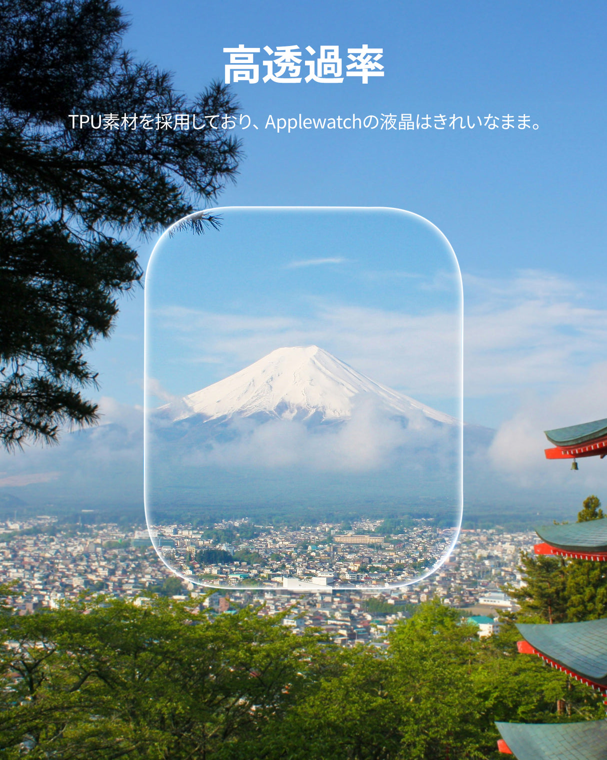 NIMASO Apple Watch Series 11/10/9/8/7 42/45/46mm用保護カバー 保護フィルム付き【3枚組】軽量 側面衝撃防止 高感度タッチ 指紋防止 気泡レス