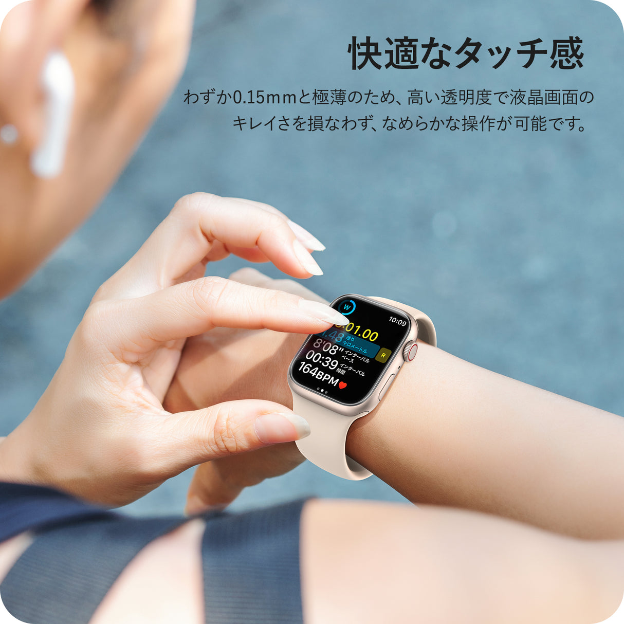 NIMASO Apple Watch 9/8/7 (41mm）用フィルム 防水 気泡レス【6枚入り】