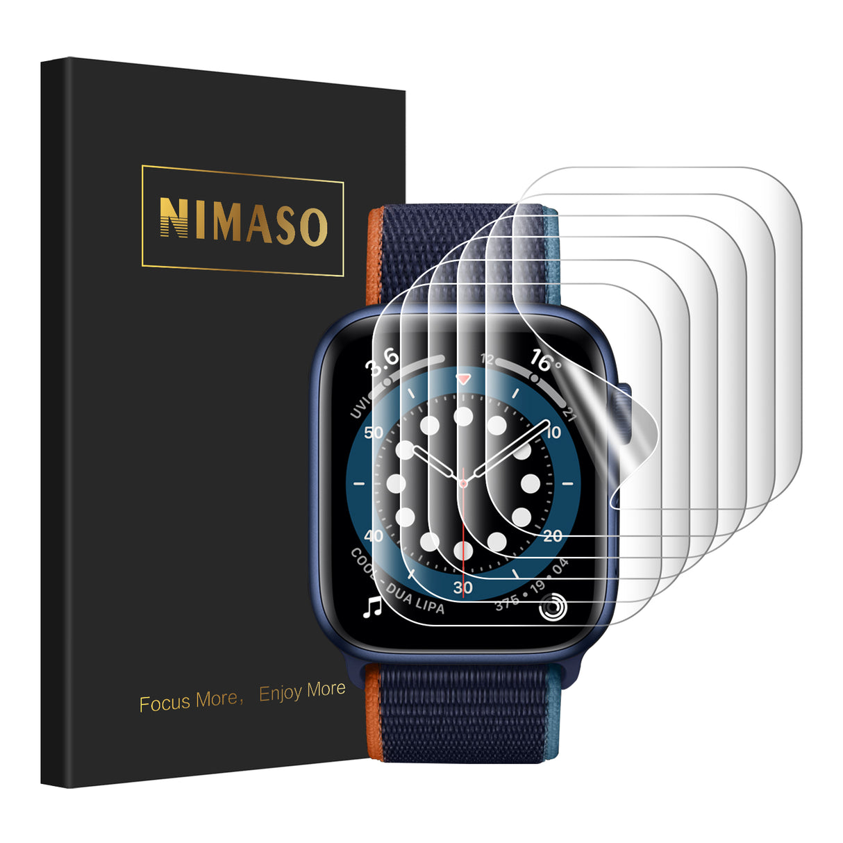 NIMASO Apple Watch series 6/5/4/3/SE対応 (38mm/40mm）用フィルム 【3/6枚入り】